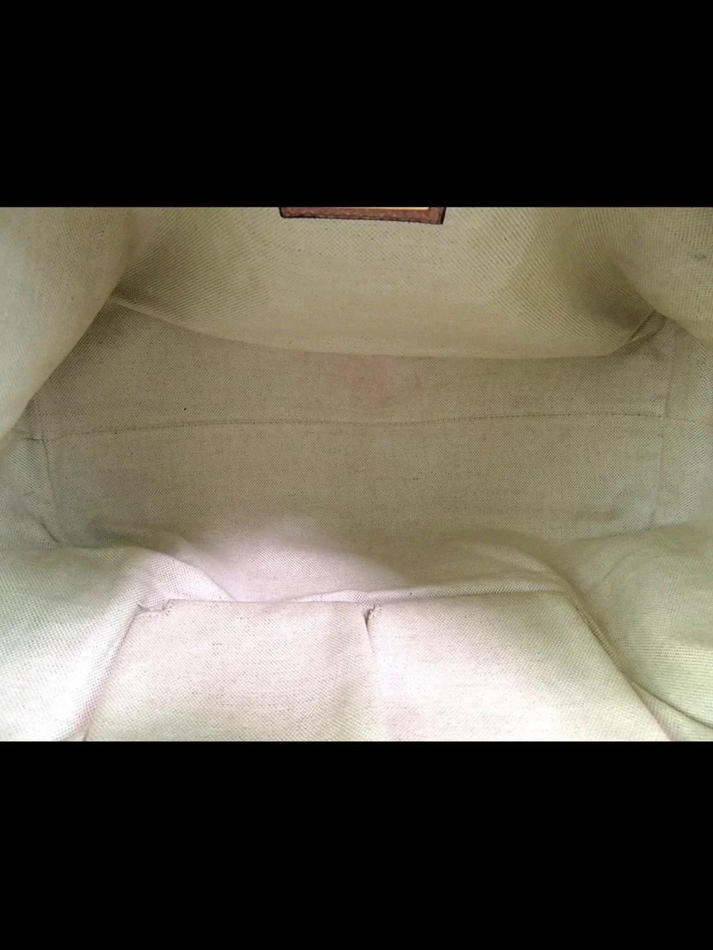 Gucci Beige GG Canvas Tote with Brown Leather Accents